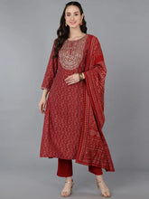 Women Silk Blend Embroidered Bandhani Printed-VKSKD1683